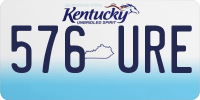 KY license plate 576URE
