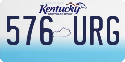 KY license plate 576URG