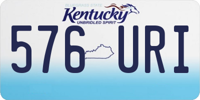 KY license plate 576URI