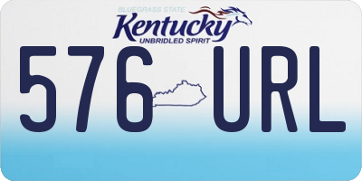 KY license plate 576URL