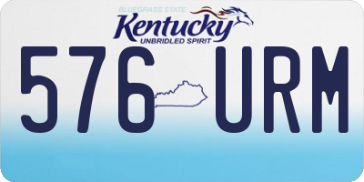 KY license plate 576URM