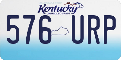 KY license plate 576URP