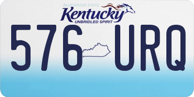 KY license plate 576URQ
