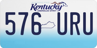 KY license plate 576URU