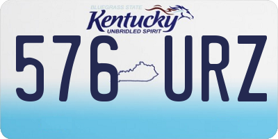 KY license plate 576URZ