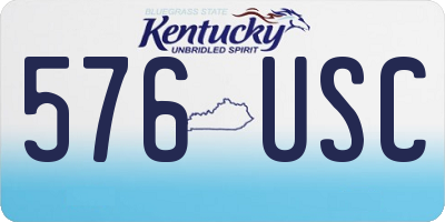 KY license plate 576USC