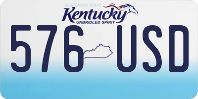 KY license plate 576USD
