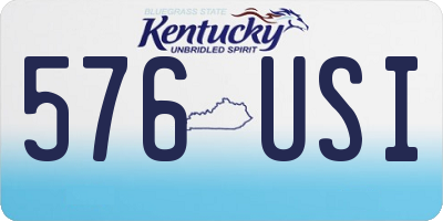 KY license plate 576USI