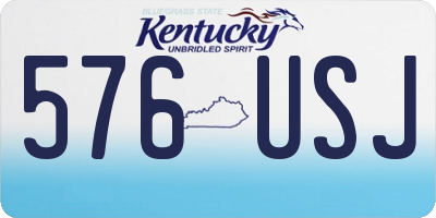 KY license plate 576USJ