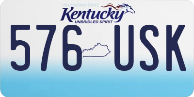 KY license plate 576USK
