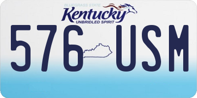 KY license plate 576USM