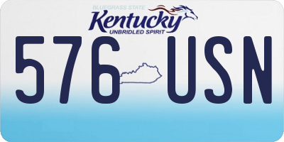 KY license plate 576USN