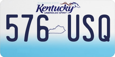 KY license plate 576USQ