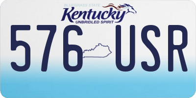 KY license plate 576USR