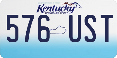 KY license plate 576UST