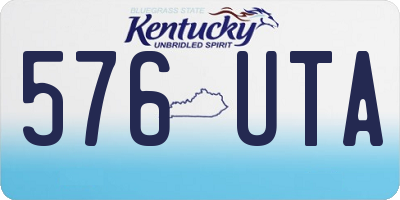 KY license plate 576UTA