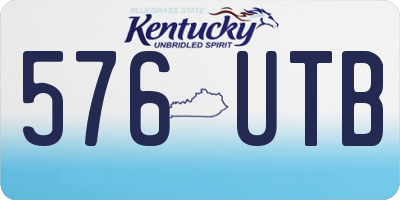 KY license plate 576UTB