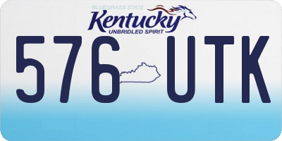 KY license plate 576UTK