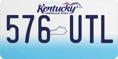 KY license plate 576UTL