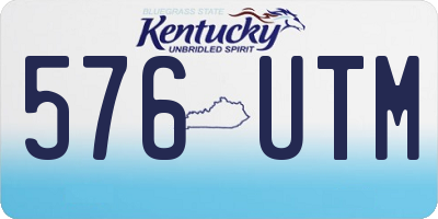 KY license plate 576UTM