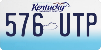 KY license plate 576UTP