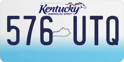 KY license plate 576UTQ