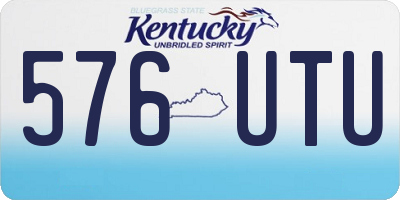 KY license plate 576UTU