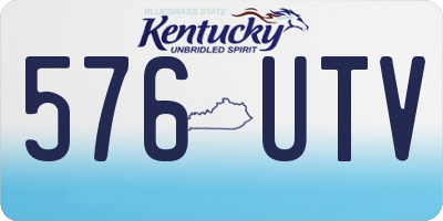 KY license plate 576UTV