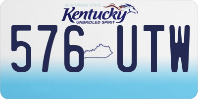 KY license plate 576UTW