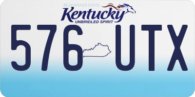 KY license plate 576UTX