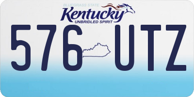 KY license plate 576UTZ