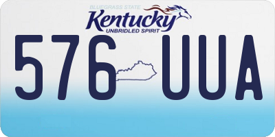 KY license plate 576UUA
