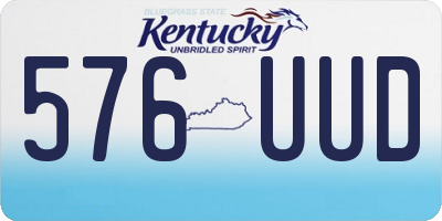 KY license plate 576UUD
