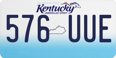 KY license plate 576UUE