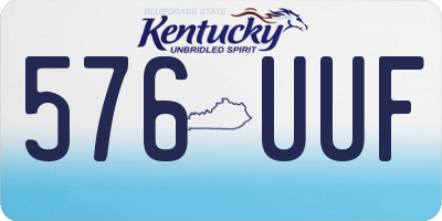 KY license plate 576UUF