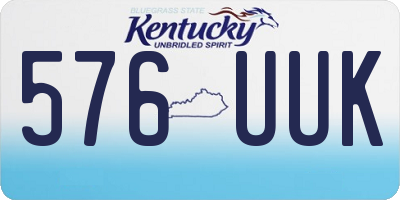 KY license plate 576UUK