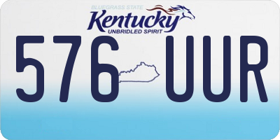 KY license plate 576UUR