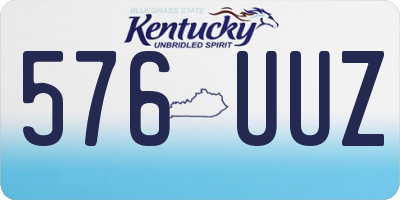 KY license plate 576UUZ