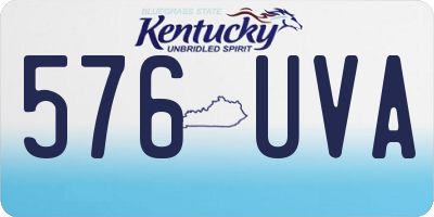 KY license plate 576UVA