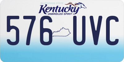 KY license plate 576UVC