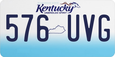 KY license plate 576UVG