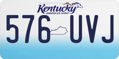 KY license plate 576UVJ