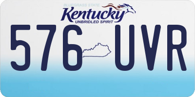 KY license plate 576UVR