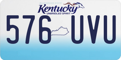 KY license plate 576UVU
