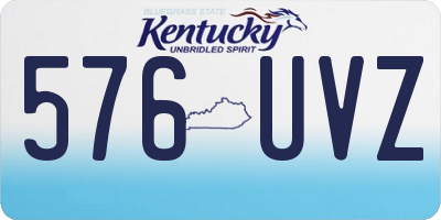 KY license plate 576UVZ