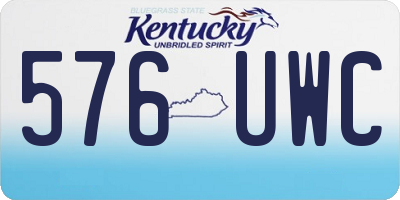 KY license plate 576UWC