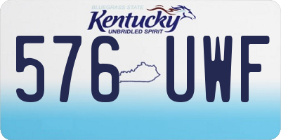 KY license plate 576UWF