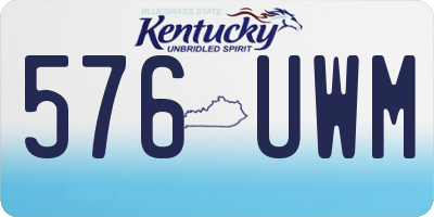 KY license plate 576UWM