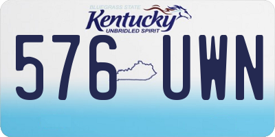 KY license plate 576UWN