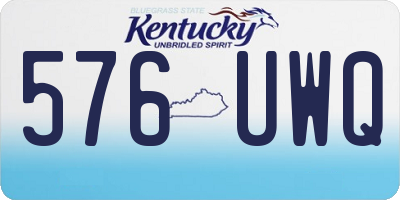 KY license plate 576UWQ